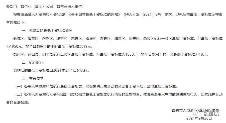 5月1日起陜西這些人最低工資標準均增加150！(圖2)